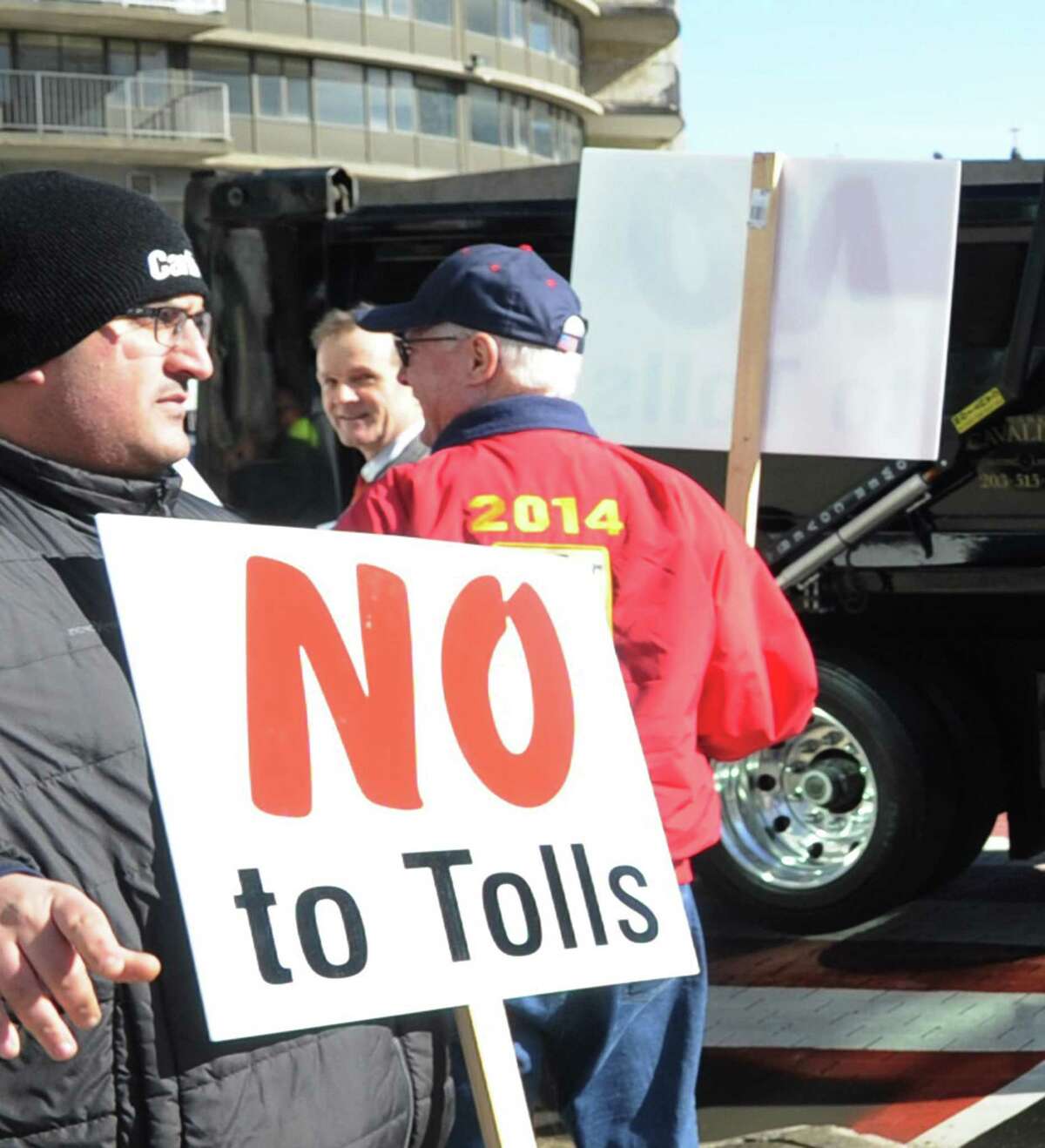 Business owners hold Stamford protest against proposed state taxes