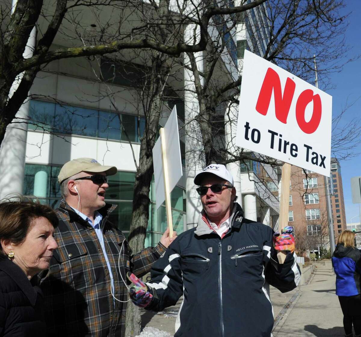 Business owners hold Stamford protest against proposed state taxes