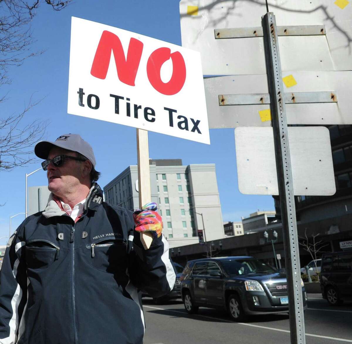 Business owners hold Stamford protest against proposed state taxes