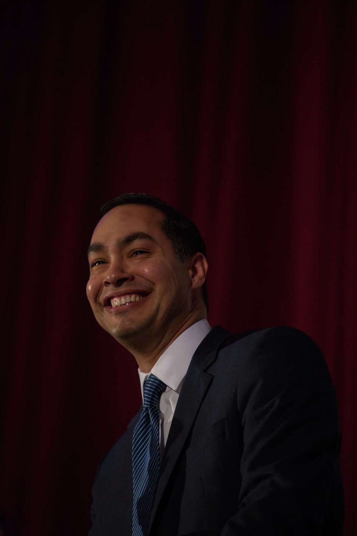Former Housing and Urban Development Secretary, Julián Castro, of San Antonio, Texas, was the keynote speaker during the New Hampshire Young Democrats annual Granite Slate Awards dinner in Manchester, New Hampshire. Castro attended the award dinner as one of several stops while visiting the state on Friday, February 16, 2018. John Tully for the San Antonio Express-News