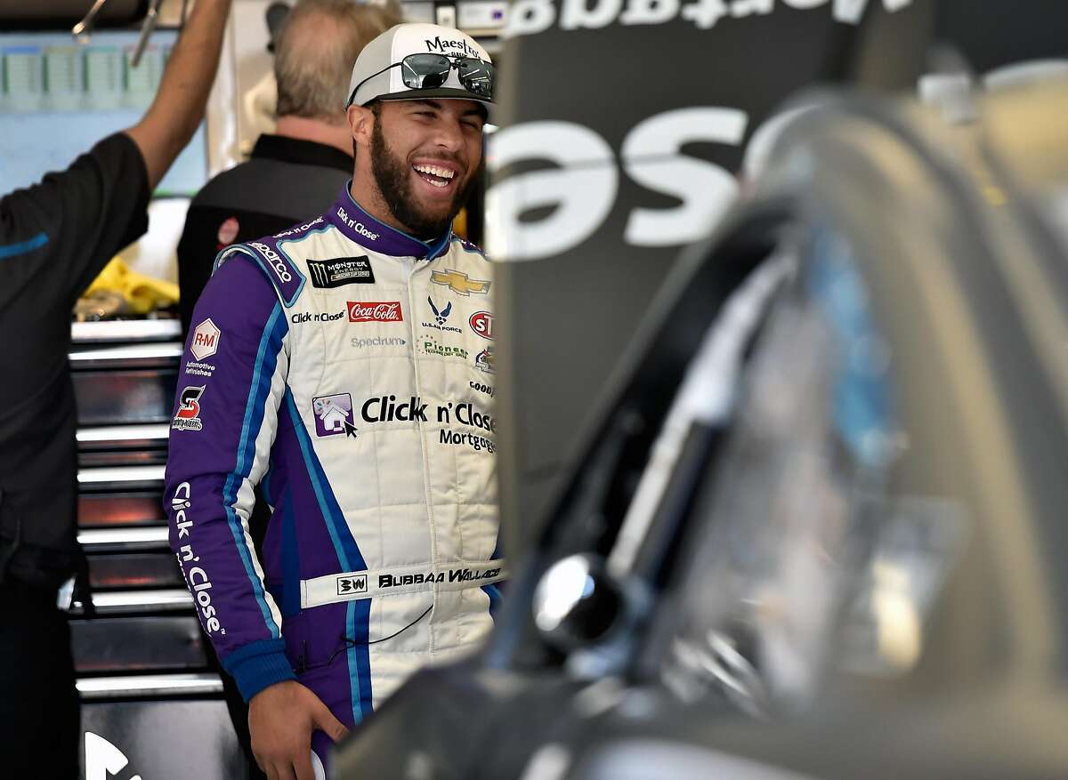 LAS VEGAS, NV - JANUARY 31: Darrell Wallace Jr., driver of the #43 Click n' Close Ford attends the Monster Energy NASCAR Cup Series testing at the Las Vegas Motor Speedway on January 31, 2018 in Las Vegas, Nevada. (Photo by David Becker/Getty Images for NASCAR)