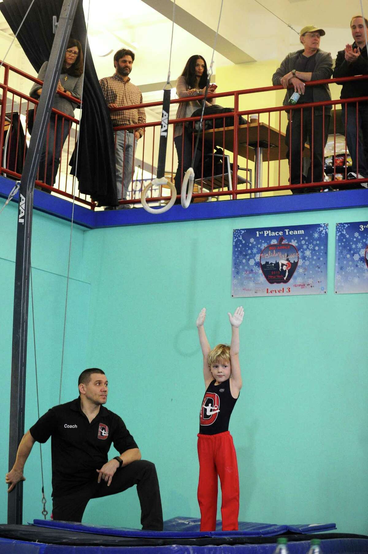 6state gymnastics meet at Chelsea Piers