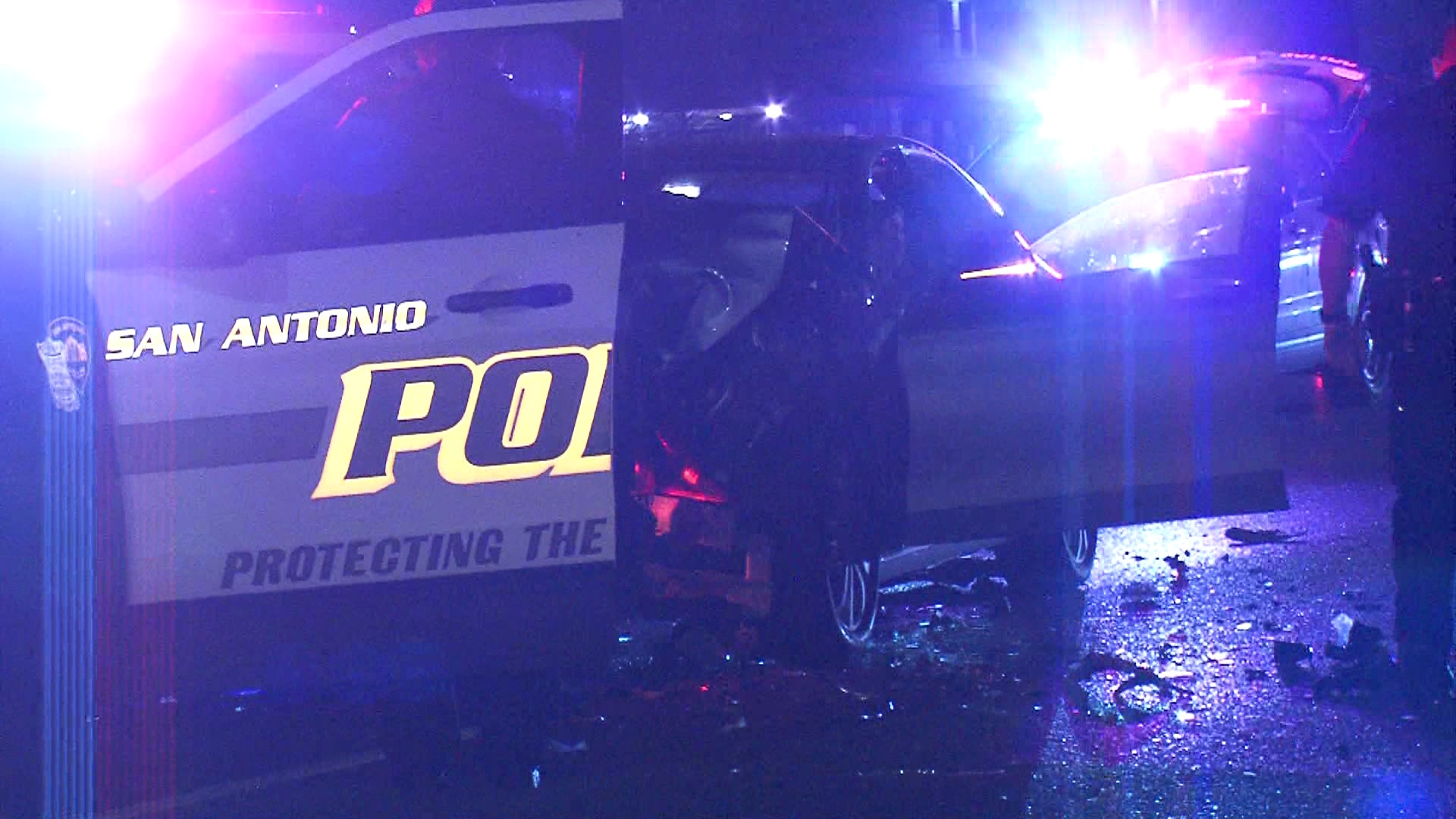 SAPD Squad Car Rear-ended After Officer Pulls Over Wrong-way Driver