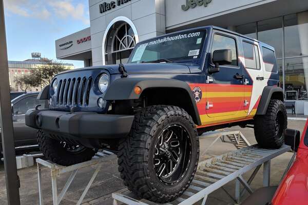 Custom Houston Astros Jeep Will Make Baseball Fans Drool 1of31everyone Knows That Houston Is Crazy For Jeeps And There A Custom Astros Jeep At The Mac Haik Chrysler Dodge Ram Dealership Off