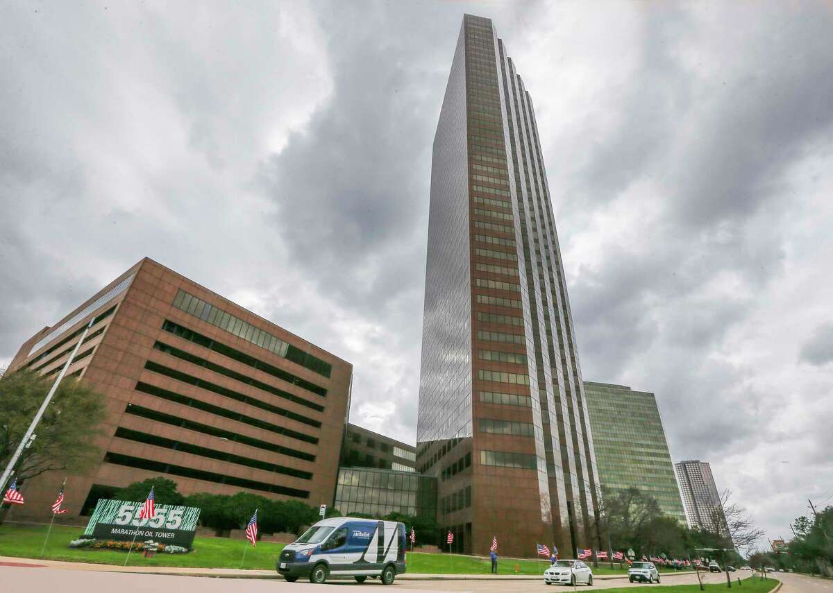 The Marathon Oil Tower, 5555 San Felipe photographed Monday, Feb. 19, 2018, in Houston. M-M Properties recently purchased the building at a deep discount with the belief that the Houston office market has bottomed out. ( Steve Gonzales / Houston Chronicle )