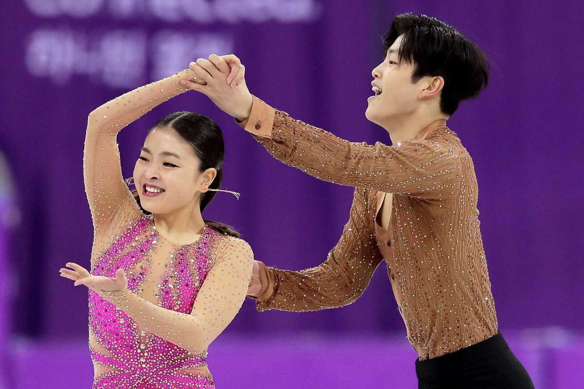 Maia Shibutani and Alex Shibutani of the United States compete during the Figure Skating Ice Dance Short Dance on day 10 of the Pyeongchang 2018 Winter Olympic Games on February 19, 2018 in Pyeongchang, South Korea.