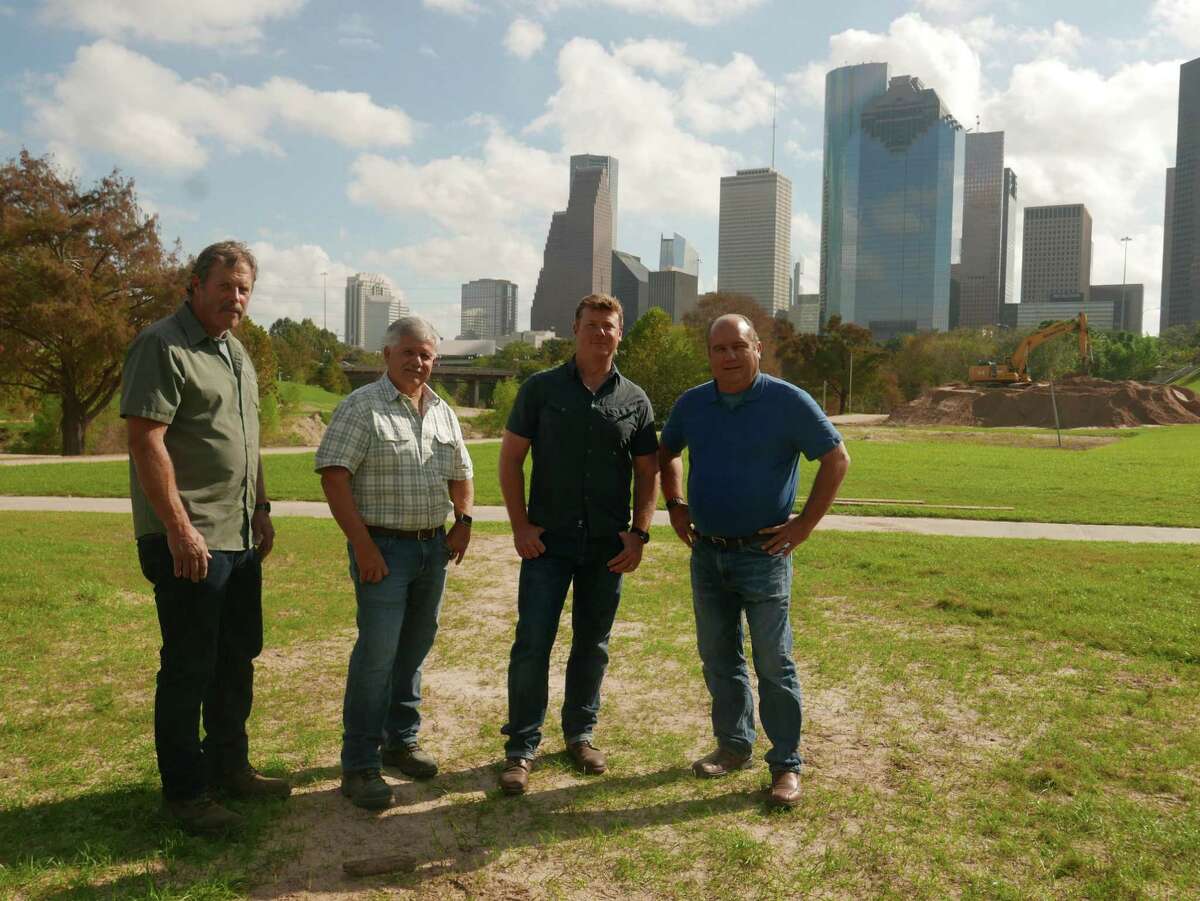 From left, Roger Cook, Tom Silva, Kevin O'Connor, Richard Trethewey of "Ask This Old House." They were in Houston in November 2017 to film segments for a Hurricane Harvey cleanup episode that will air on PBS on Saturday, Feb. 24, 2018.