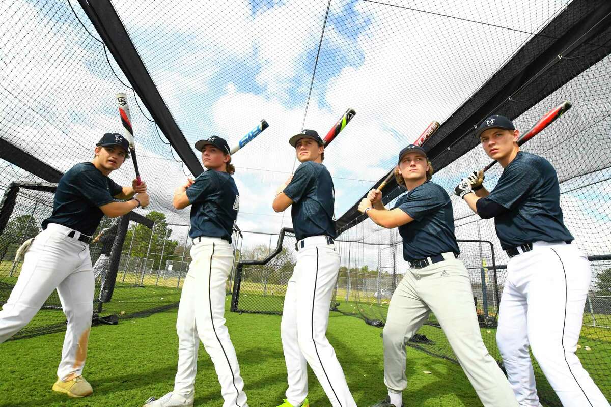 Tomball Memorial has made tremendous growth in the hitting department with Sage Stewart, (6) Austin Raccaforte, (7) Trenton Chim, (2) Dru Baker, (8) Justin Ruble, (34).