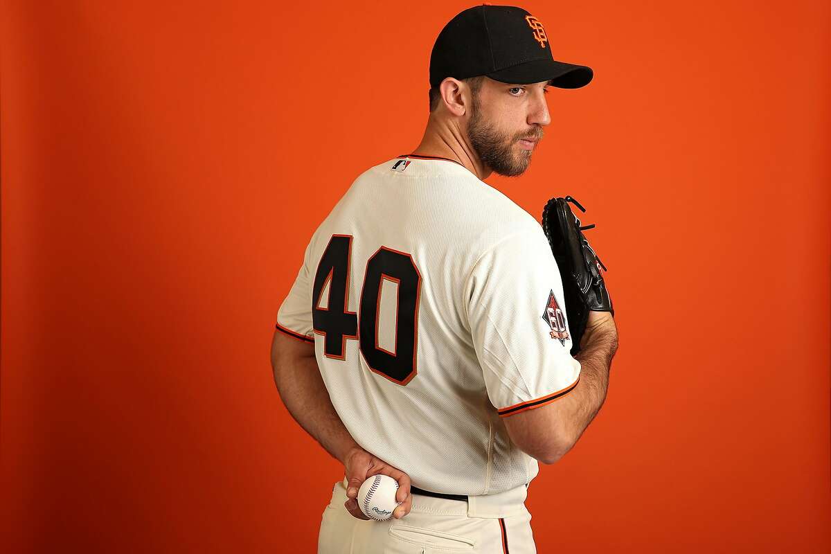 Portrait of San Francisco Giants pitcher Madison Bumgarner posing