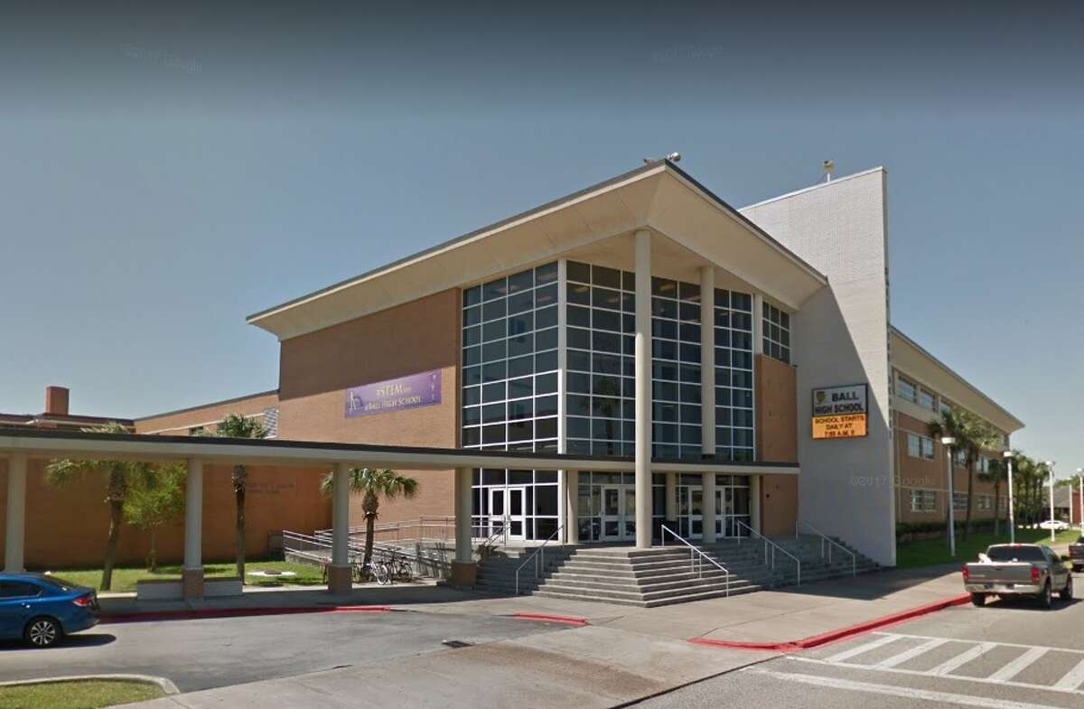 Ball High School in Galveston, where two students were arrested Tuesday, Feb. 20, 2018, after a male student allegedly admitted to stealing a gun in a car burglary and hiding it in a female student's car.