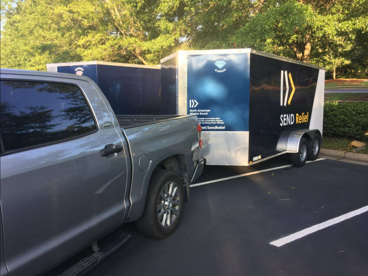 First Baptist Humble is searching for its disaster-relief trailer, which church officials said was stolen from the parking lot in late February 2018. Steve Horn, operations pastor, estimates the value of the trailer and tools is around $10,000.