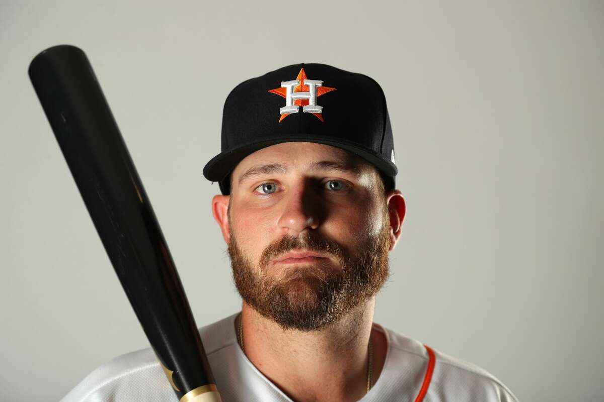 WEST PALM BEACH, FL - FEBRUARY 21: Tyler White #13 of the Houston Astros poses for a portrait at The Ballpark of the Palm Beaches on February 21, 2018 in West Palm Beach, Florida. (Photo by Streeter Lecka/Getty Images)