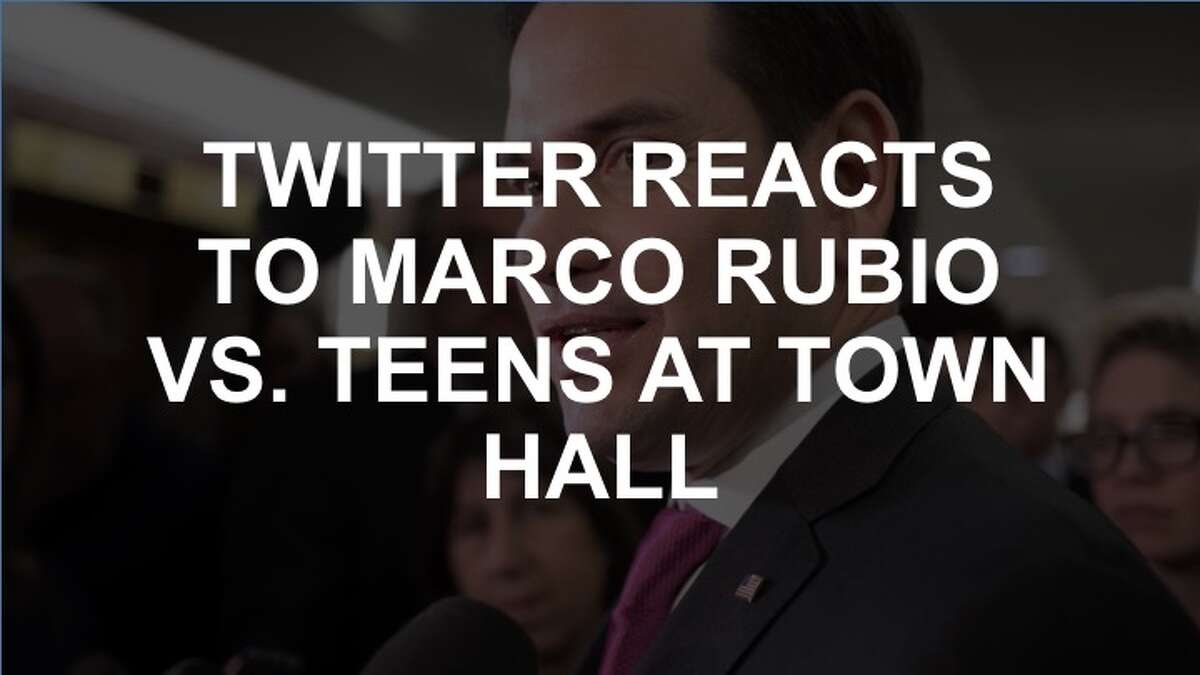 Teens had a lot to say to Marco Rubio at the town hall on Feb. 21, 2017. Twitter did too. (J. Scott Applewhite / AP Photo)