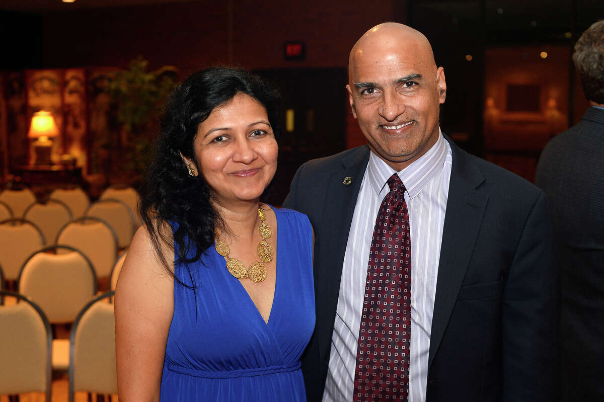 Srinivas and Subha Palanki at the ExxonMobil BEST and Lamar University "Honoring Living Legends" event on Wednesday night. The event was held to recognize African-American leaders in the community during Black History Month. Those honored included Annie Carter, Amber Lucas, Constable Christopher Bates, Christopher Williams, Johnny Hulin and Norman Bellard. Photo taken Wednesday 2/21/18 Ryan Pelham/The Enterprise