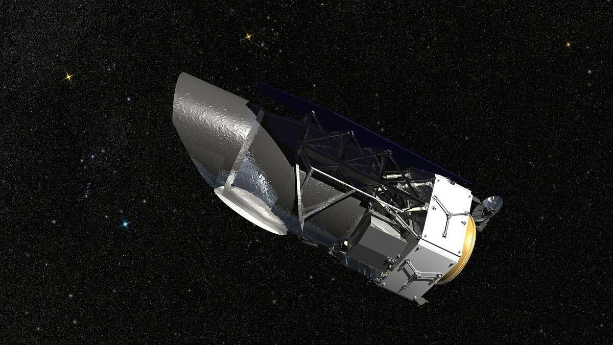 A rendering provided by NASA of the Wide-Field Infrared Survey Telescope, or Wfirst, telescope. It could be a casualty of the budget cuts proposed for NASA.