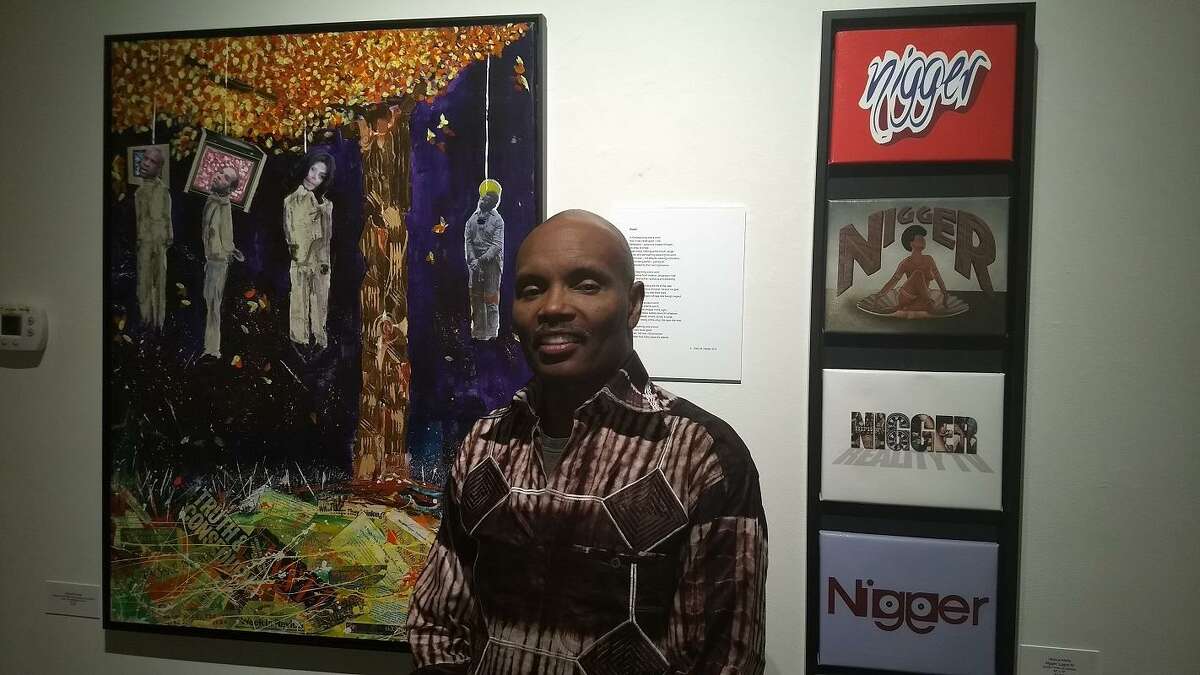 Artist Rhinold Ponder?’s exhibit, ?“The Rise and Fail of the N word,?” is intended to stir thought about race.