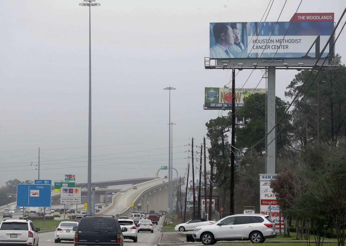 Billboards are shown along I-45 northbound near Highway 242 Thursday, Feb. 22, 2018 in The Woodlands ( Melissa Phillip / Houston Chronicle)