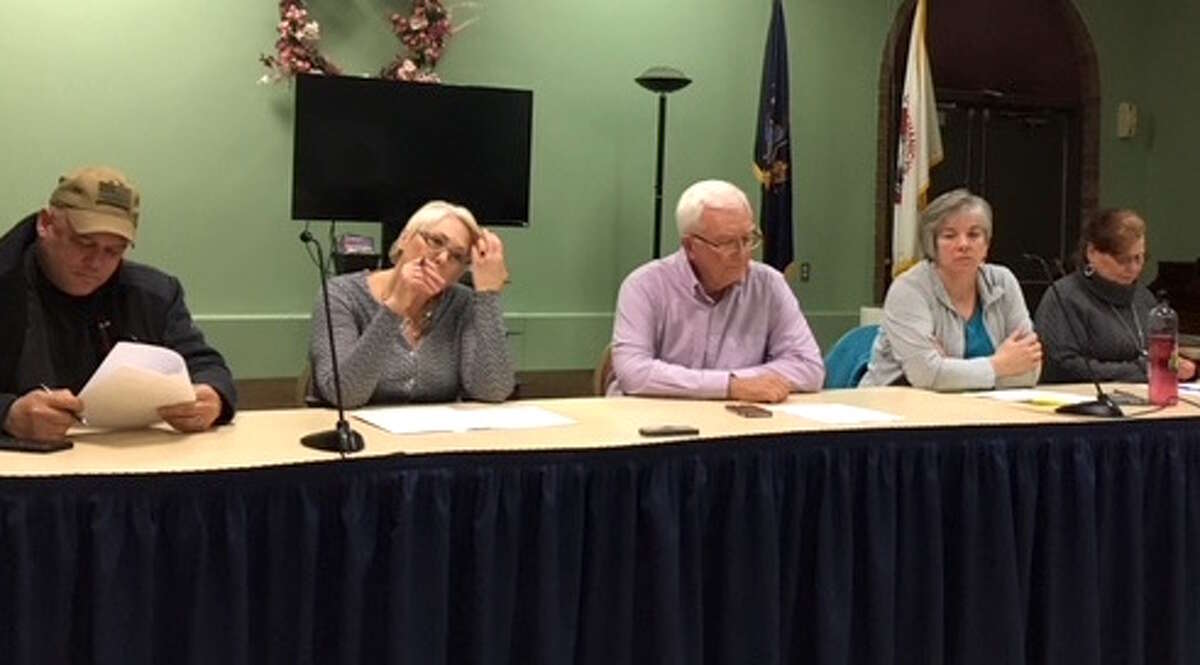 Mechanicville City Council, from left, Anthony Gotti, Barbara McGuire, Mayor Dennis Baker, Kimberly Dunn and Jodie Gilheany voted to hire a labor lawyer Robert Hite to investigate the harassment charges against the mayor filed by the Police Benevolent Association on Feb. 22, 2018. Hite has moderated an agreement between the mayor and the police department.
