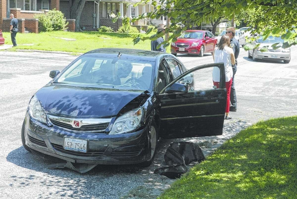 A 16-year-old girl was treated for minor injuries at the scene of a two-vehicle accident at the intersection of South Fayette Street and Beecher Avenue about 12:15 p.m. Wednesday. No other injuries were report and no citations were issued.