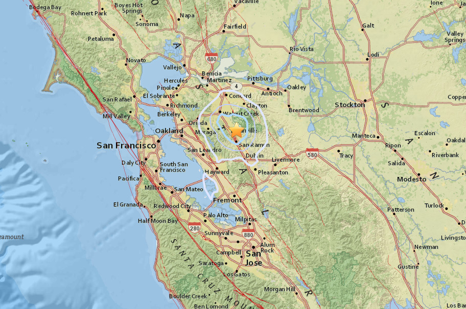 Magnitude 3.3 Earthquake Strikes Near Danville, CA