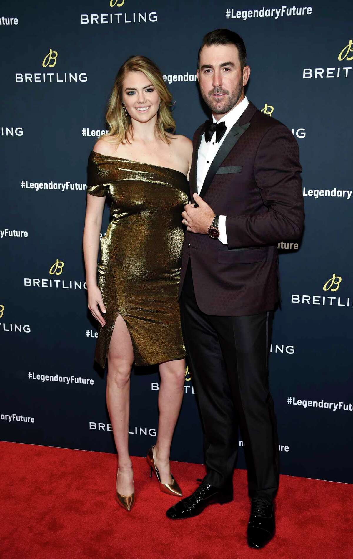 Model Kate Upton and husband professional baseball player Justin Verlander attend the Breitling Global Roadshow event at The Duggal Greenhouse on Thursday, Feb. 22, 2018, in New York. (Photo by Evan Agostini/Invision/AP)
