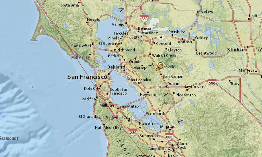 A series of small earthquakes shook the area around Danville, including one with a 3.3 magnitude. Photo: USGS