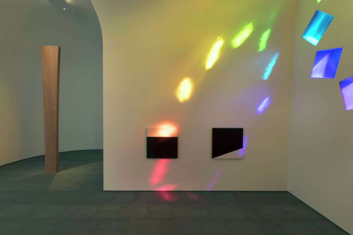 Light from the stained glass windows dances across the walls of Ellsworth Kelly's "Austin," whose elements includeÂ a series of 14 black & white marble panels that are abstract references to the Stations of the Cross.