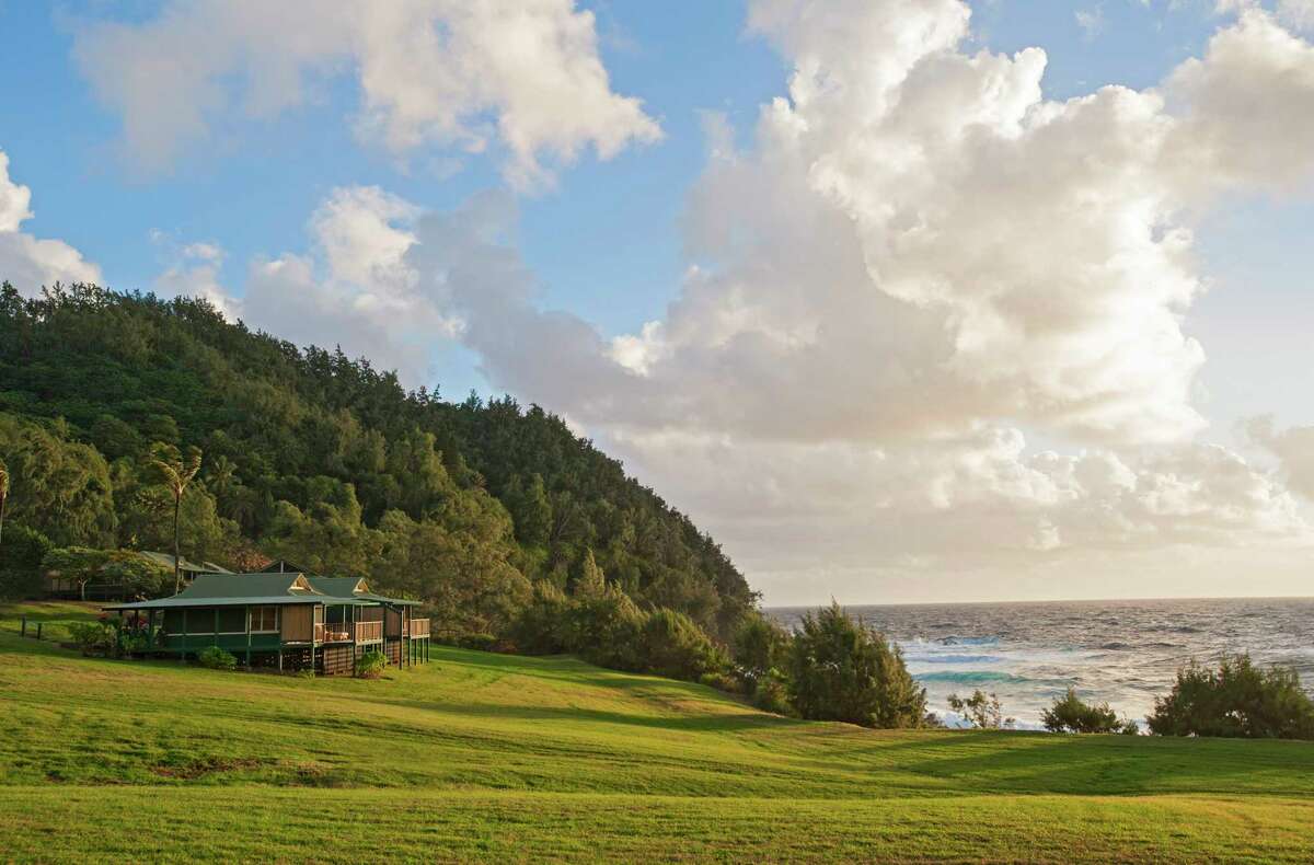 Travaasa Hana on Maui has oceanfront bungalows so you can fall asleep to the sound of waves.