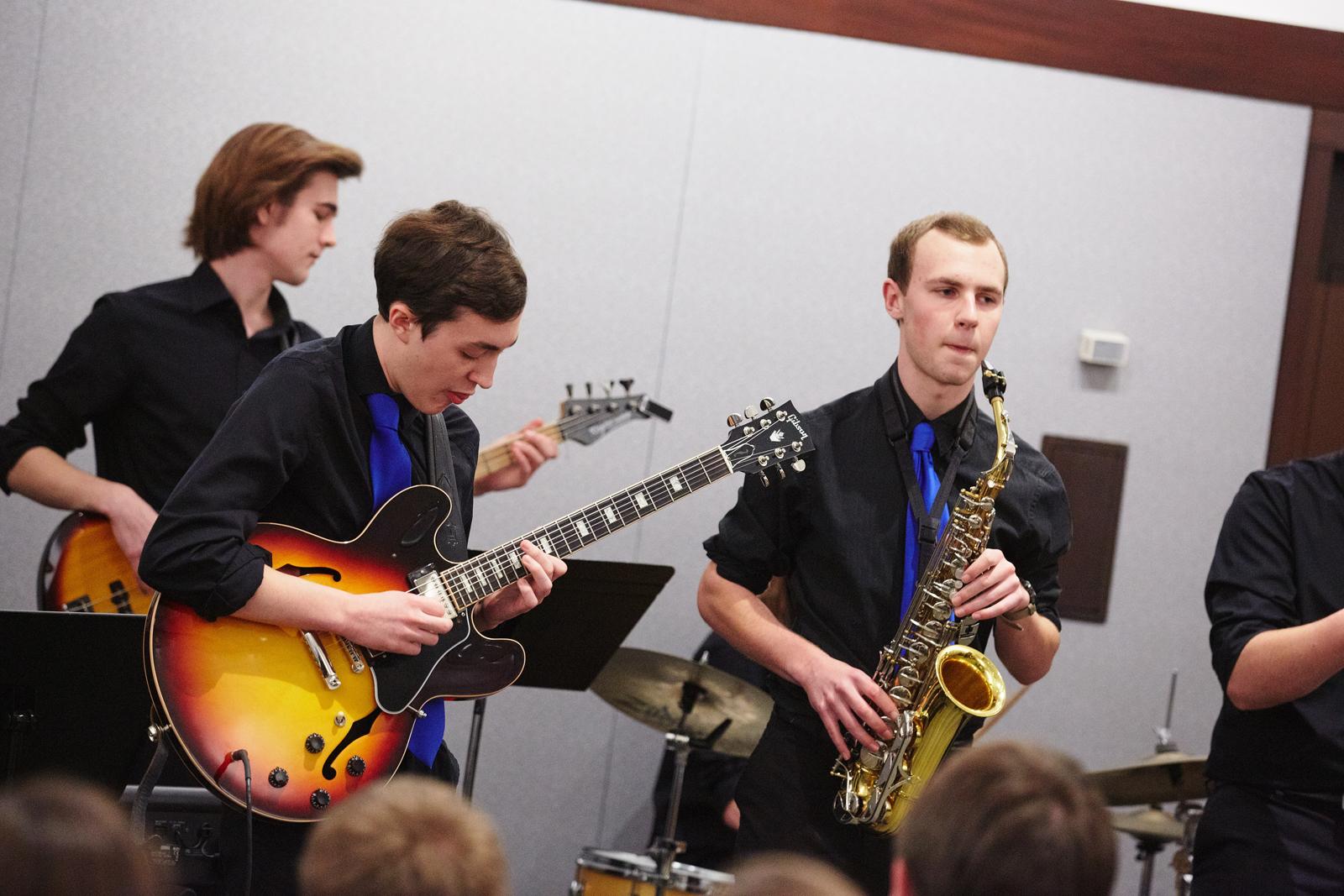Litchfield High School students perform in Berklee High School Jazz