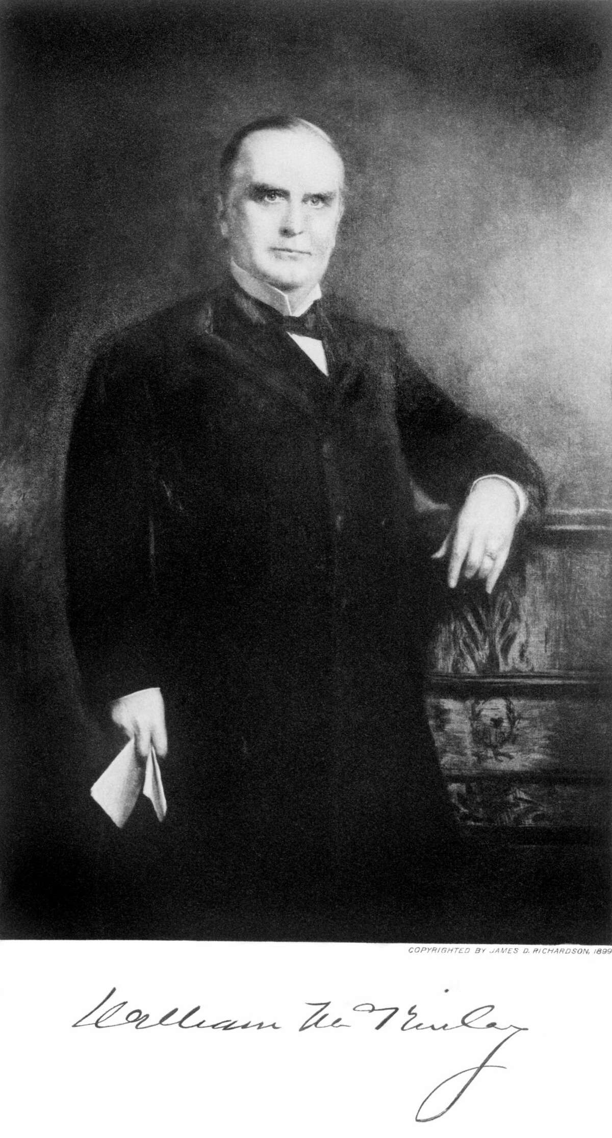 1890s-era portrait of 25th U.S. president William McKinley.
