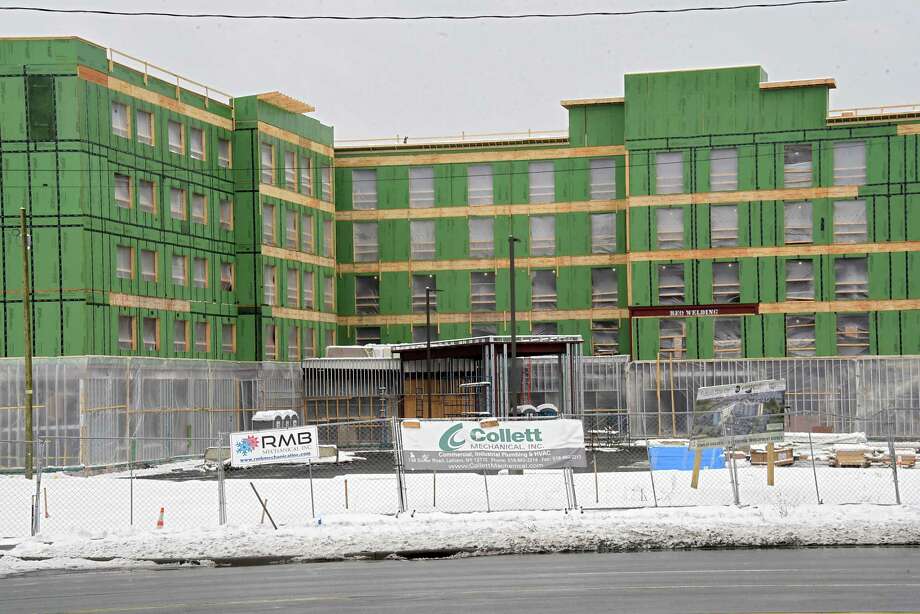 Photos Hotel Taking Shape Times Union Construction Continues On Homewood Suites By Hilton In Front Of Crossgates Mall Friday Feb