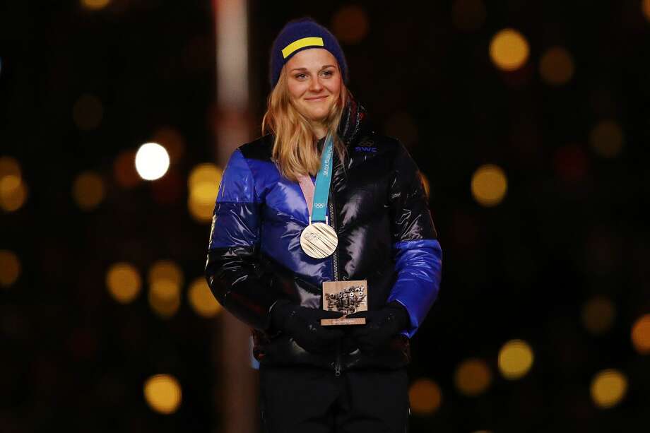 gun, south korea - february 25: bronze medalist stina nilsson