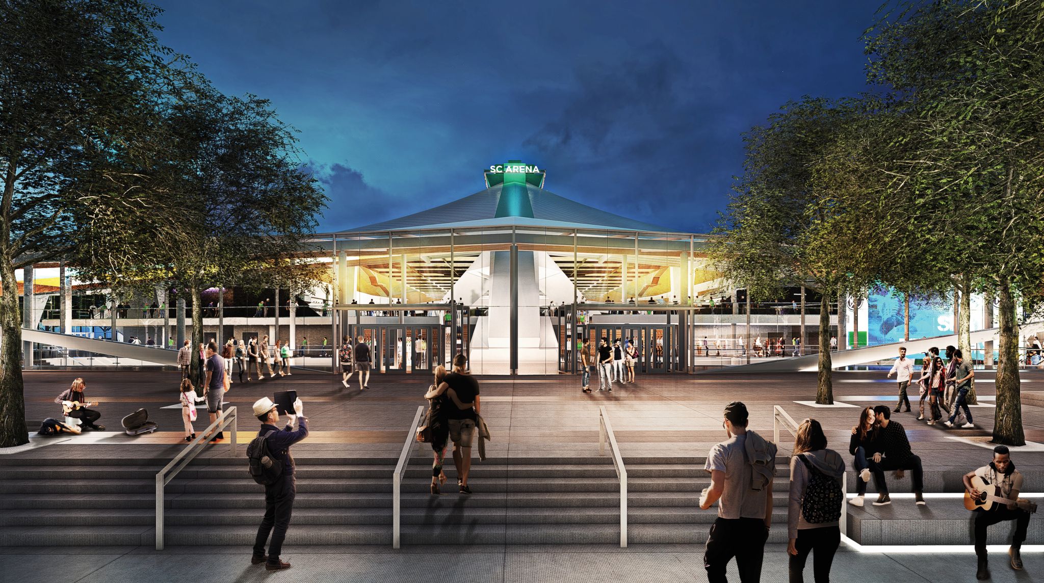 New KeyArena renderings show huge glass atrium on south side