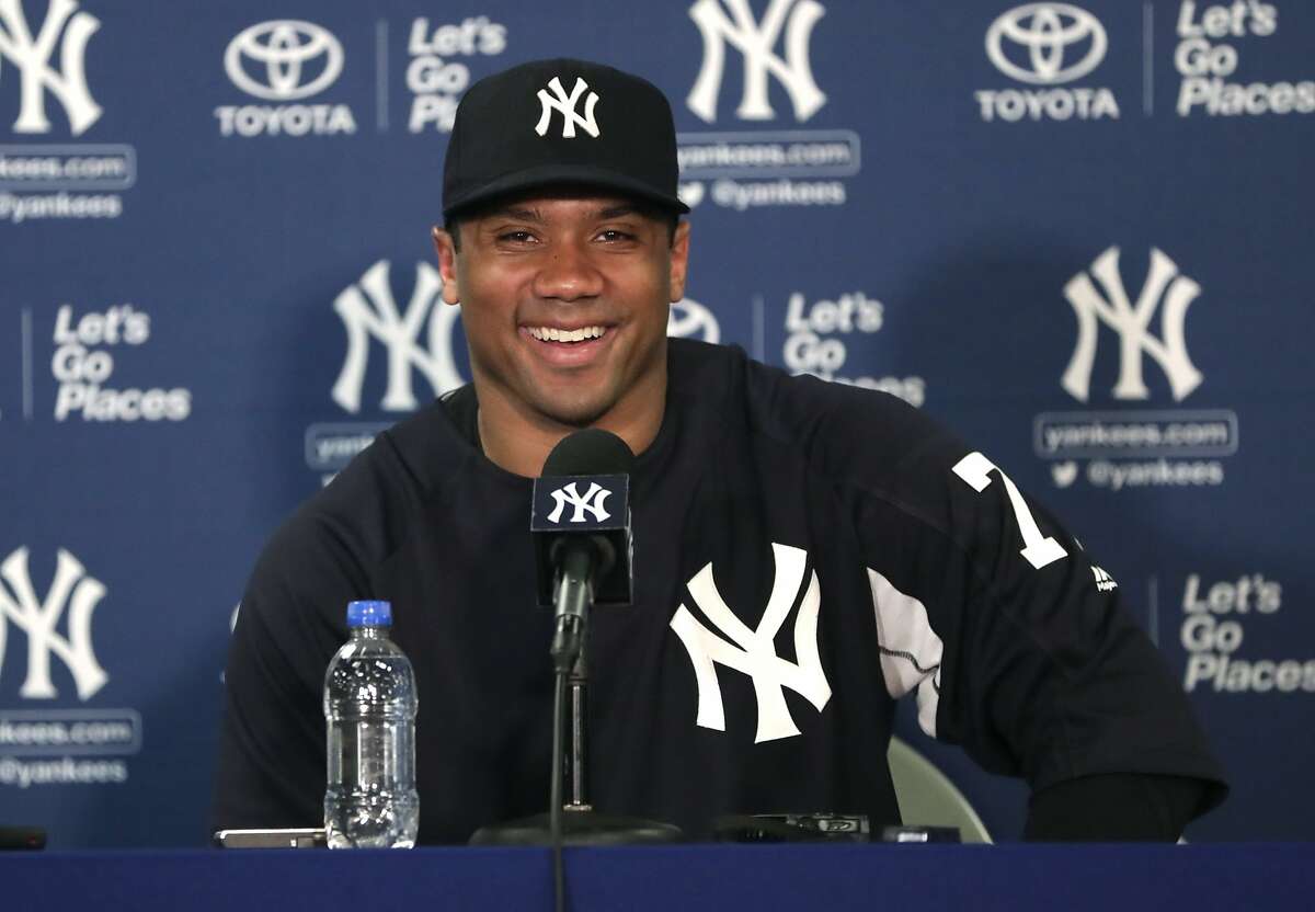 Russell Wilson strikes out in Yanks spring training debut
