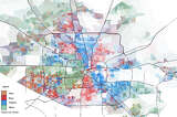 Five maps illustrate Houston's racial-ethnic breakdown by neighborhood