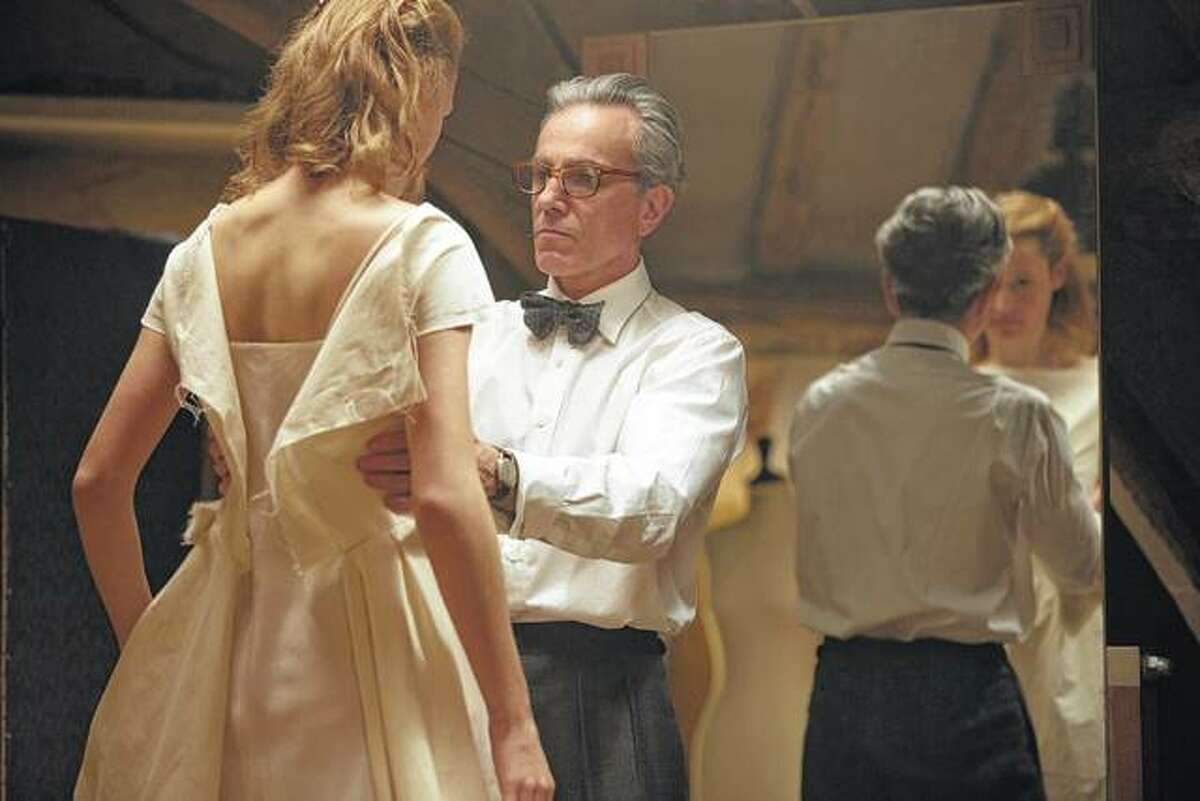 Vicky Krieps (left) and Daniel Day-Lewis appear in a scene from “Phantom Thread.” The film was nominated for an Oscar for best picture and Jonny Greenwood was nominated for original score. The 90th Oscars will air live on ABC on March 4.