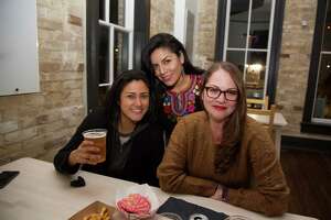 Fabiola Vidal, Christina Rivera and Mari Marcelo get together at Con Safos in Hemisfair.