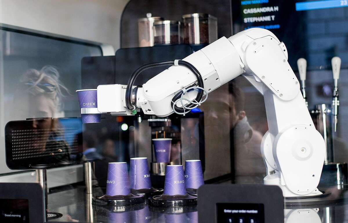 A robotic barista like this one in San Francisco will soon be making coffee at SFO