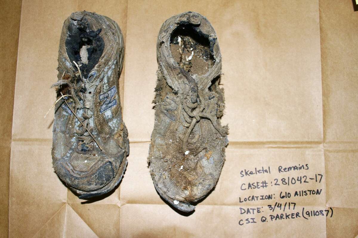 Houston Police Department officers on March 4, 2017 found themselves with a strange case on their hands. A tenant renting a house had found bones in the wall of the home. The only other evidence that remained were these shoes.