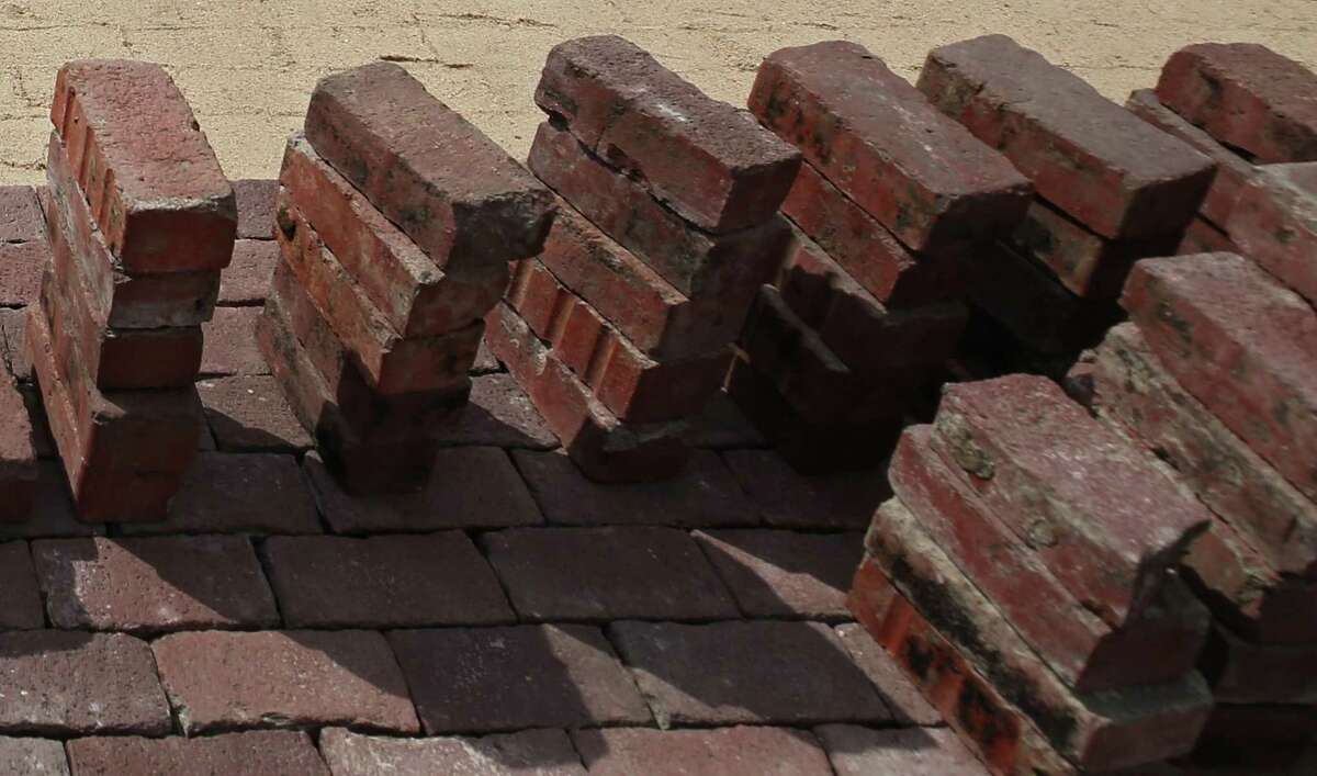 Historic bricks, hand made by founders of Houston’s Freedman’s Town, were reinstalled last week at the corner of Andrews and Genessee streets after they had been removed in 2016 for storm drainage work.