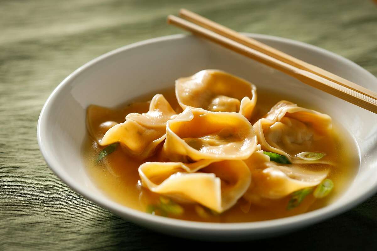 Brandon Jew�s Whole Chicken Wontons in Broth is seen on Tuesday, Feb. 27, 2018 in San Francisco, Calif.