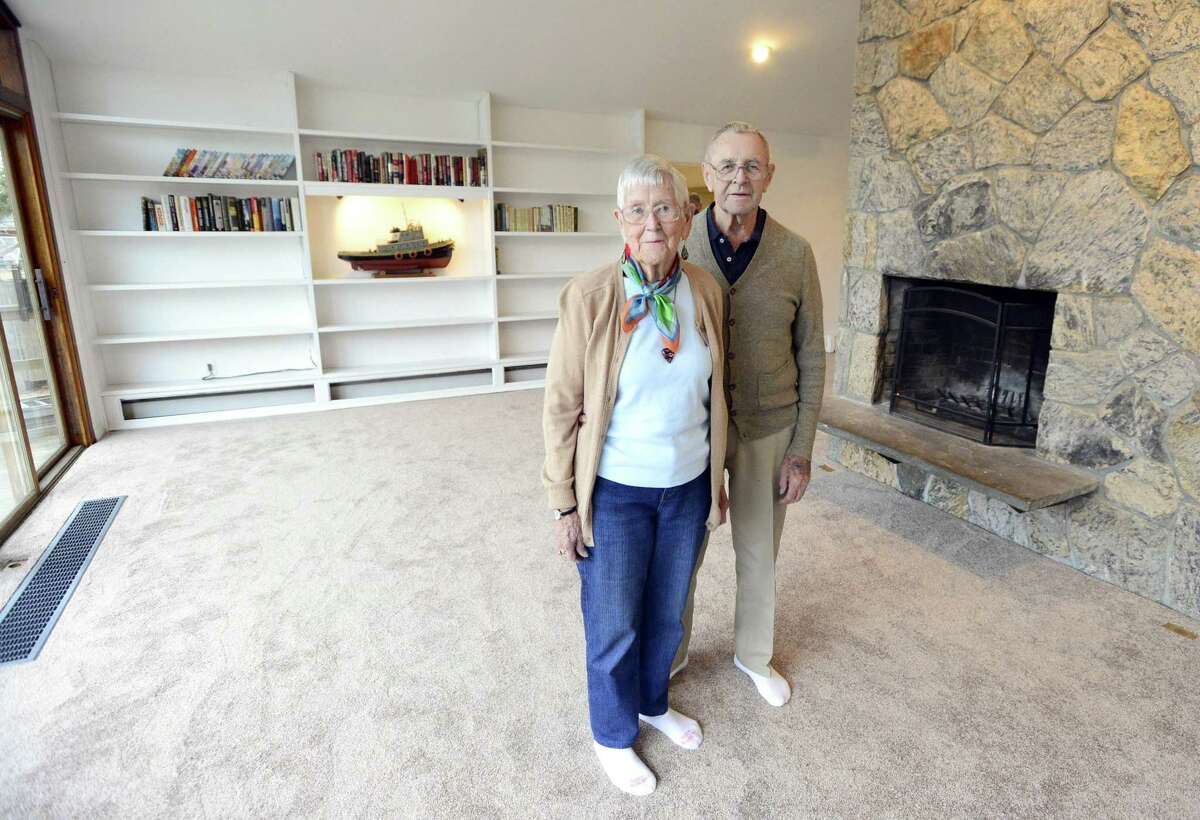 Owners Inger and Art Ruffels are photographed on Thursday, Feb. 22, 2018 in their home in Stamford, Connecticut. An unusual midcentury ranch is part of the Davenport Association, a private community nestled on the water.