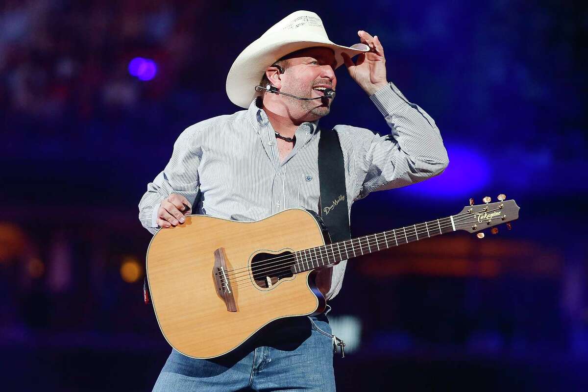 Garth Brooks performs after Round 1 of Super Series I of the Houston Livestock Show and Rodeo Tuesday, Feb. 27, 2018 in Houston.