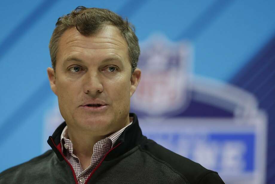 San Francisco 49ers general manager John Lynch speaks during a press conference at the NFL football scouting combine in Indianapolis, Thursday, March 1, 2018. (AP Photo/Michael Conroy) Photo: Michael Conroy, Associated Press