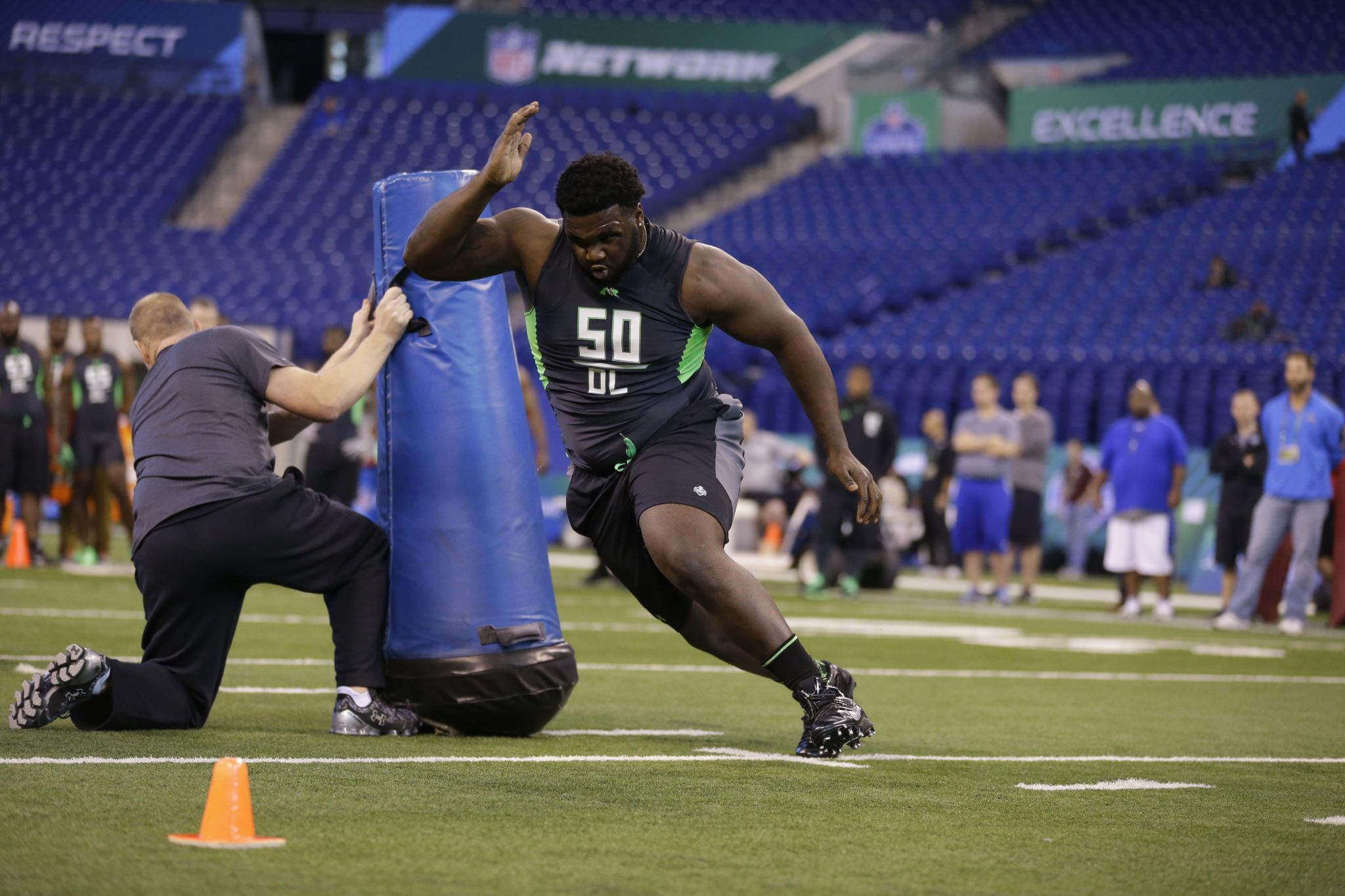 NFL - We've seen these stats before at the #NFLCombine Marcus Davenport  vs. Jadeveon Clowney 