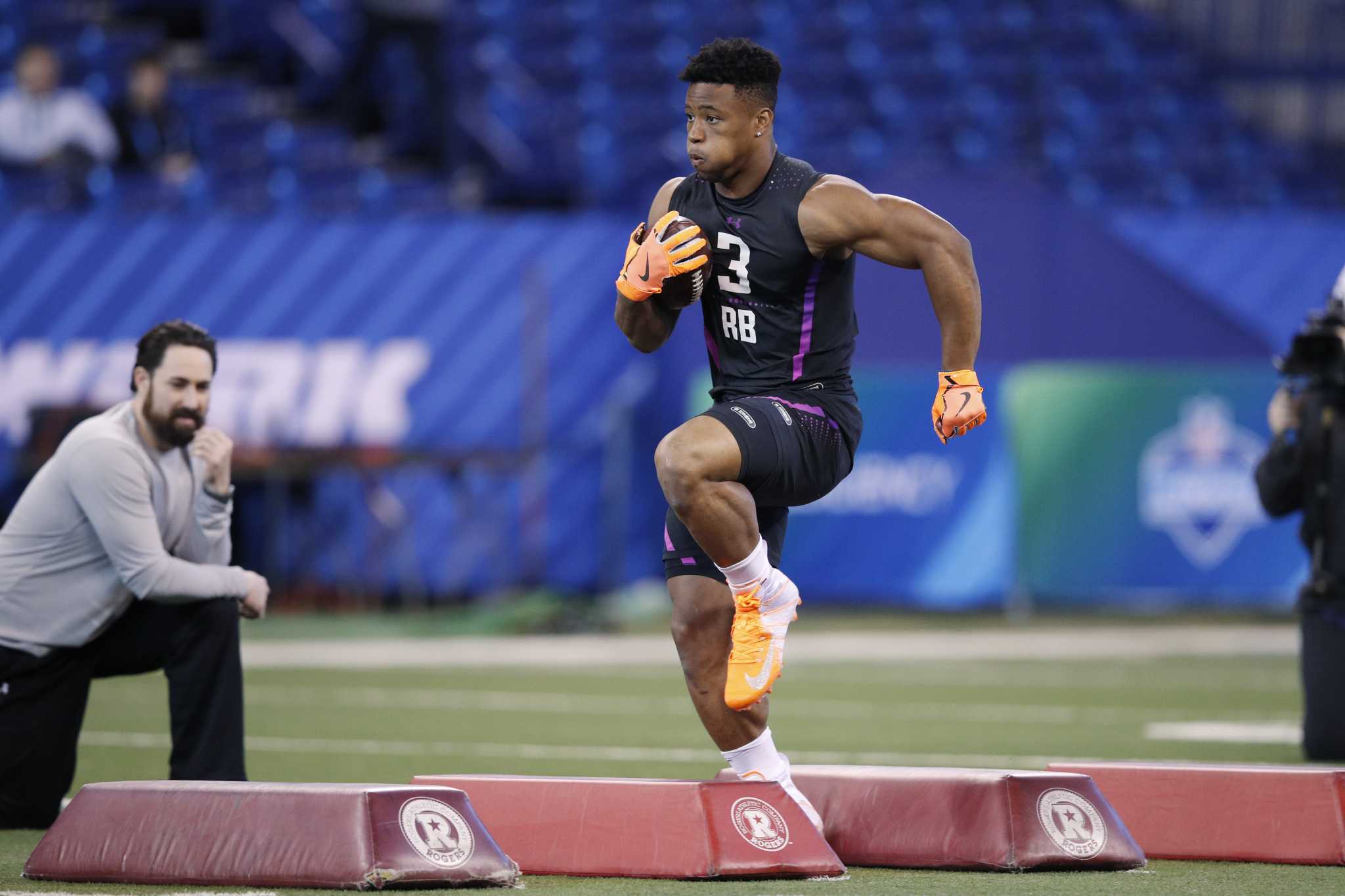Penn State RB Saquon Barkley dominating scouting combine Houston