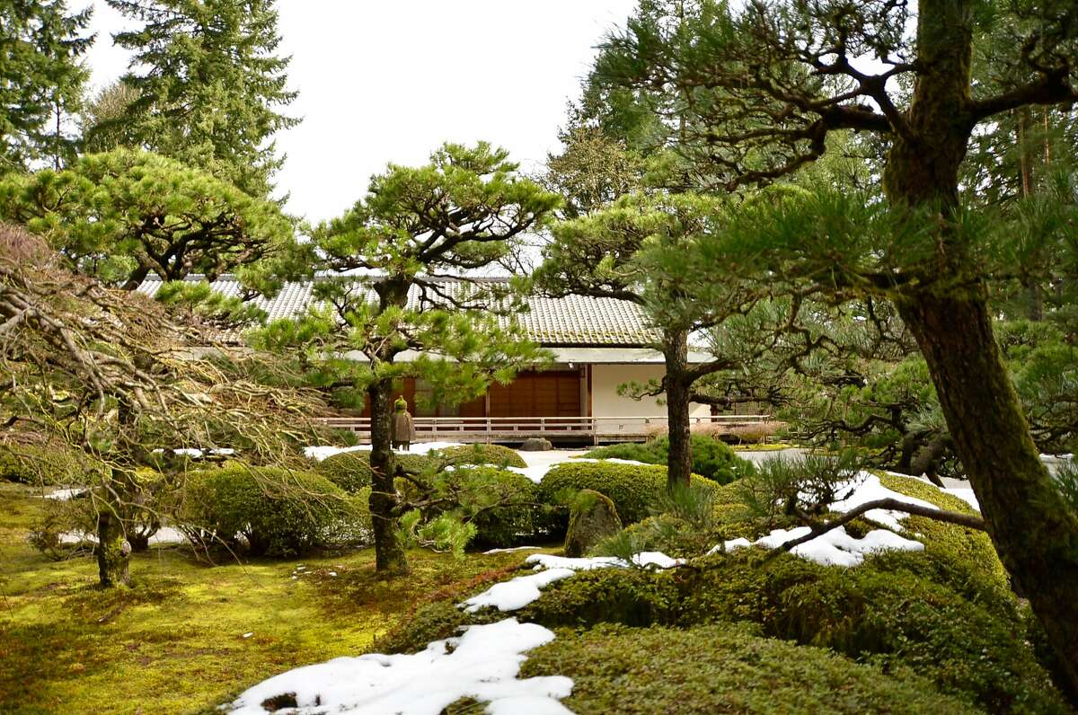 The Japanese Garden's Pavilion Gallery overlooking the Flat Garden.