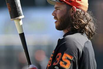 2019 Game Used Broken Bat - used by #35 Brandon Crawford on 9/13/19 vs MIA  - Single to LF