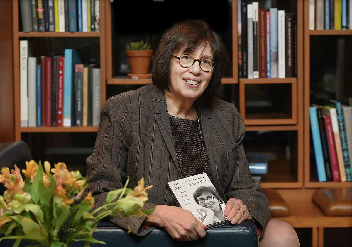 Journalist Linda Greenhouse photographed at The Study at Yale at 1157 Chapel Street in New Haven on Wednesday shortly before discussing her new book, "Just a Journalist."