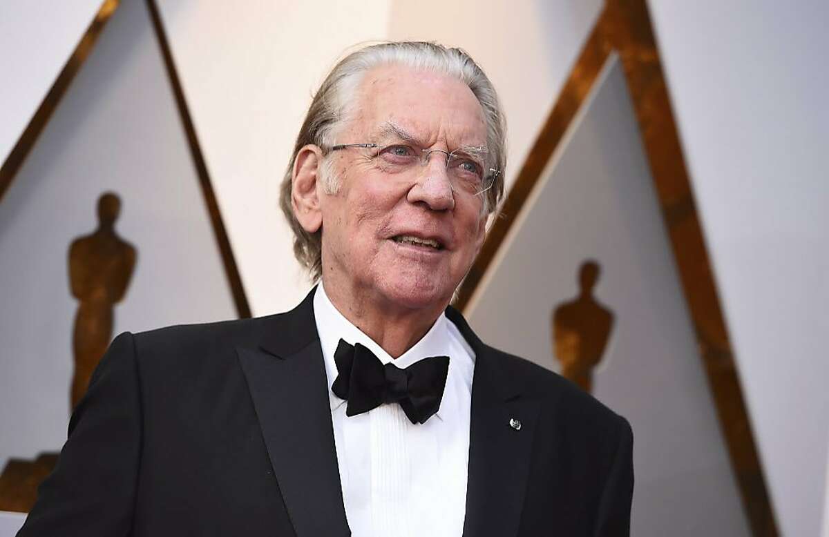 Donald Sutherland arrives at the Oscars on Sunday, March 4, 2018, at the Dolby Theatre in Los Angeles. 